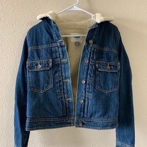 Old Navy Fur Lined Denim Jacket